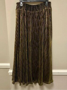 Gold black maxi metallic skirt